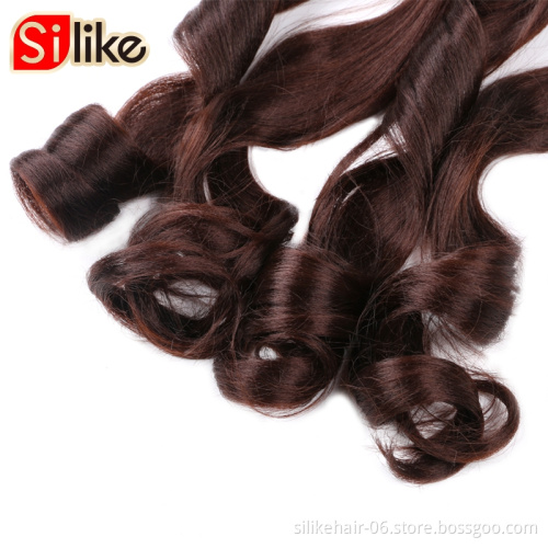 20 Inch Loose Curl  Wave Crochet Braids Synthetic Braiding Hair  Pre-Looped Natural Black Deep Wave Crochet Hair Extensions